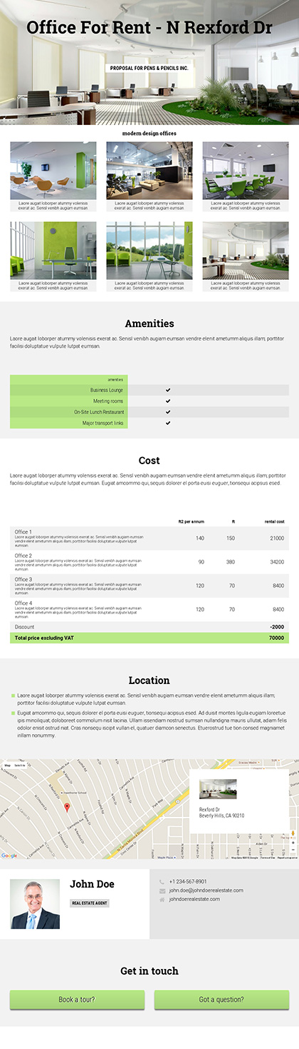 image preview of business proposal 'Real estate sample'