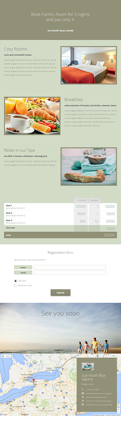 image preview of business proposal 'Accommodation sample'